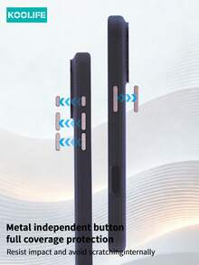 Koolife 1件磁吸手機殼，PC+TPU材質，純色，金屬按鈕，輕量防刮防摔保護殼，適用於 17/17Pro/17ProMax/16/16pro/16promax/15/15pro/15promax - 紫色 - 查看 3