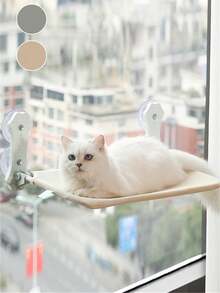 1 buah Tempat Tidur Gantung Kucing untuk Jendela dengan Perekat Hisap, Keranjang Gantung Lipat untuk Kaca Balkon, Cocok untuk Kucing Kecil dan Sedang, Perlengkapan Hewan Peliharaan - L(30*60cm) - View 2