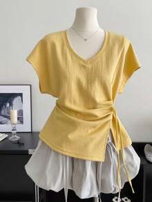 Women Tops - Yellow - View 7