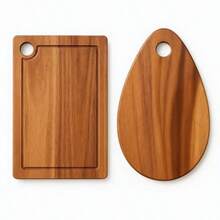 Set de 2 Tablas para Picar de Madera de Parota Grandes y Duraderas Cera de abeja para mantenimiento Cutting Board/Tabla de Cocina de Lujo Linea Premium Dixie Home - parota dorada natural - Ver 9