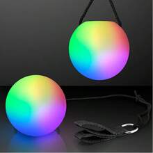 Bola de Poi con Luz LED Suave, 9 Modos de Luz Dinámica, Degradado Arcoíris, Rotación de Parpadeo de Alta Velocidad, Accesorio de Baile Brillante y Duradero, Regalo de Navidad Perfecto para Adultos, Principiantes y Artistas Profesionales - 2 unidades - Ver 11