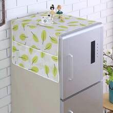 Funda antipolvo impermeable para refrigerador con bolsillos de almacenamiento laterales, protector para la parte superior del refrigerador, organizador de cocina - Ver 4