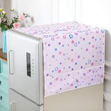 Funda antipolvo impermeable para refrigerador con bolsillos de almacenamiento laterales, protector para la parte superior del refrigerador, organizador de cocina - Ver 44