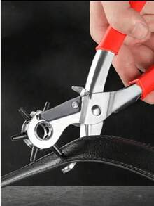 Multifunctional Leather Punching Tool, Leather Hole Puncher, Universal Manual Leather Belt Puncher, Rotating Handheld Leather Puncher, Suitable For Belts, Watch Straps, Dog Collars, Horse Tack, Shoes, Fabrics, DIY Home Or Craft Projects (Random Color And Style), Gift, Leather Craft, Puncher - Multicolor - View 6