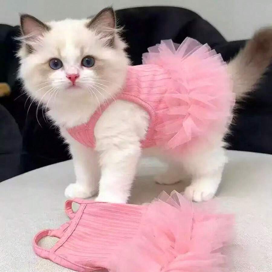 Cat Clothes Spring Summer New Thin Ballet Tutu Dress Teddy Schnauzer Bichon Frise Clothing - Multicolor - View 1