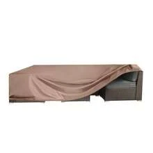 Fundas impermeables para muebles de patio funda para muebles de exterior resistente funda para sofá seccional al aire libre juego de mesa y sillas para exterior fundas resistentes color - café 420D - Ver 2