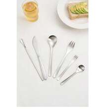 304 Stainless Steel | Yanagi Sori's Style | Western Dinnerware Set, Hotel Restaurant Japanese Dinnerware, High-End Knife, Fork, And Spoon - View 5