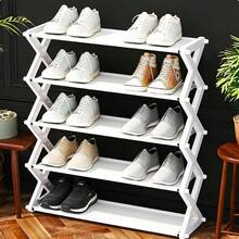 Sistema de almacenamiento de zapatos multifuncional con forma de X innovador, estantería de zapatos de varias capas, adecuado para dormitorio, sala de estar, organizador de expansión de espacio en el pasillo, estantería de zapatos para dormitorio y hogar, estantería de almacenamiento multifuncional, regalo perfecto para el hogar en vacaciones - Multicolor - Ver 4