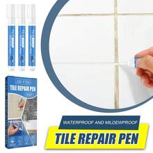 JUE FISH 3 Pack Tile Grout Repair Pen, Waterproof Mold-Proof Quick-Dry Whitening Grout Paint Marker For Bathroom Floor Shower Joint Gap Sealing, DIY Home Refresh,Kitchen,Room,Quick Ship Items,Free Shipping - Tile Grout Pen - View 3