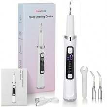 Limpador Dental Ultrassônico Portátil, Removedor de Tártaro e Manchas, Clareador Dental Doméstico - Branco - Visão 10