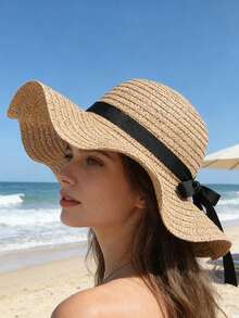 4件組女款海灘托特包套裝，包含1個大容量托特包（附圍巾與側袋）、2個便攜化妝包，大容量，印有「Beach」棕櫚樹圖案，可重複使用旅行購物托特包與化妝包，鉛筆袋，適合度假、旅行、日常通勤，送給朋友的絕佳禮物 - 彩色 - 查看 9