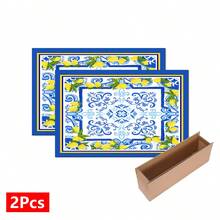 1件裝，家居裝飾，復古檸檬圖案印花瀝水墊，濃縮咖啡機檯面吸水墊，水槽排水墊，柔軟水龍頭吸水墊，水槽杯墊，廚房用品，浴室用品 - 彩色 - 查看 15