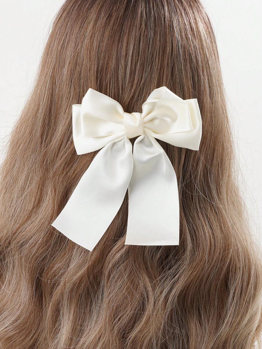 4PCS Women's Ballet Style Bow Hair Clips Satin Ribbon Long Tail Hair Clips Sweet Tassel Elegant Versatile Hair Accessories,Clips For Hair - Multicolor - View 1