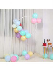 1 Set Kit de Soporte para Globos 3D Redondo, Incluye Base Adhesiva y Accesorios para Globos, Adecuado para Componentes de Soporte de Globos Estables en Escritorio, Perfecto para Decoración de Fiesta de Cumpleaños, Palos y Copas para Globos Fáciles de Ensamblar DIY, Estante de Exhibición Transparente - Multicolor - Ver 7