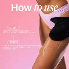 1pc Self-Tanning Glove - Elastic Wrist Self-Tanning Glove, Microfiber Self-Tanning Applicator, Flocked Self-Tanning Glove With Leak-Proof Lining, Essential Tool For Using Streak-Free, Natural Self-Tanning Sprays, Mousses, Lotions, Oils, Body Creams And Sunscreens - Multicolor - View 6