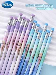 Monogram Disney Official Authorized Macaron Purple-Blue Wooden Pencil, Cute Drawing Stationery, Gift For Friends - A - View 7