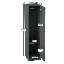 Home Discount Vida Designs Riano 1 Door Wardrobe Storage Organisation Bedroom Furniture Tall Lone Standing Cupboard Easy To Build MDF - Green - Green - View 3