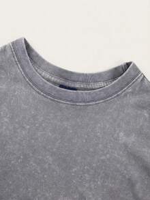 Camiseta Estonada Caveira Morcego Streetwear Unissex 100% Algodão Casual Moda de Rua Skatista Premium Lançamento Envio Imediato Várias Cores!! - Cinza - Visão 3