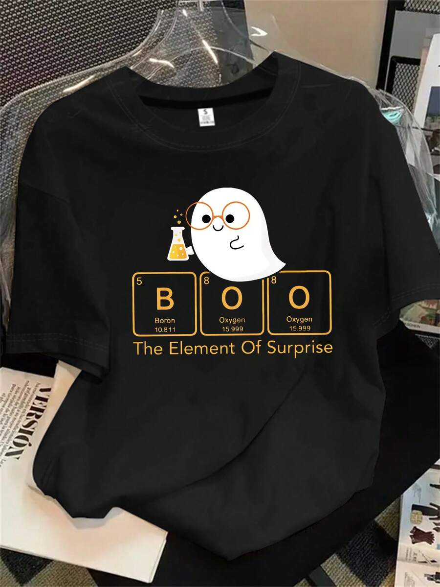 Halloween Graphic T-Shirt - Black - View 1