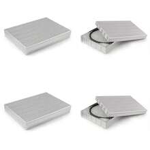 Silver Foil Cotton Filled Jewelry Box #75 by Jewelry Displays and Boxes - Plateado - Ver 1