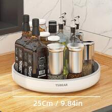 1pc Large Capacity Rotating Spice Rack, Can Store Various Seasoning Bottles And Jars, Kitchen Utensil, 360° Rotatable, Extremely Strong Load-Bearing Capacity, Items Clearly Visible, No Contact With Food - Multicolor - View 12