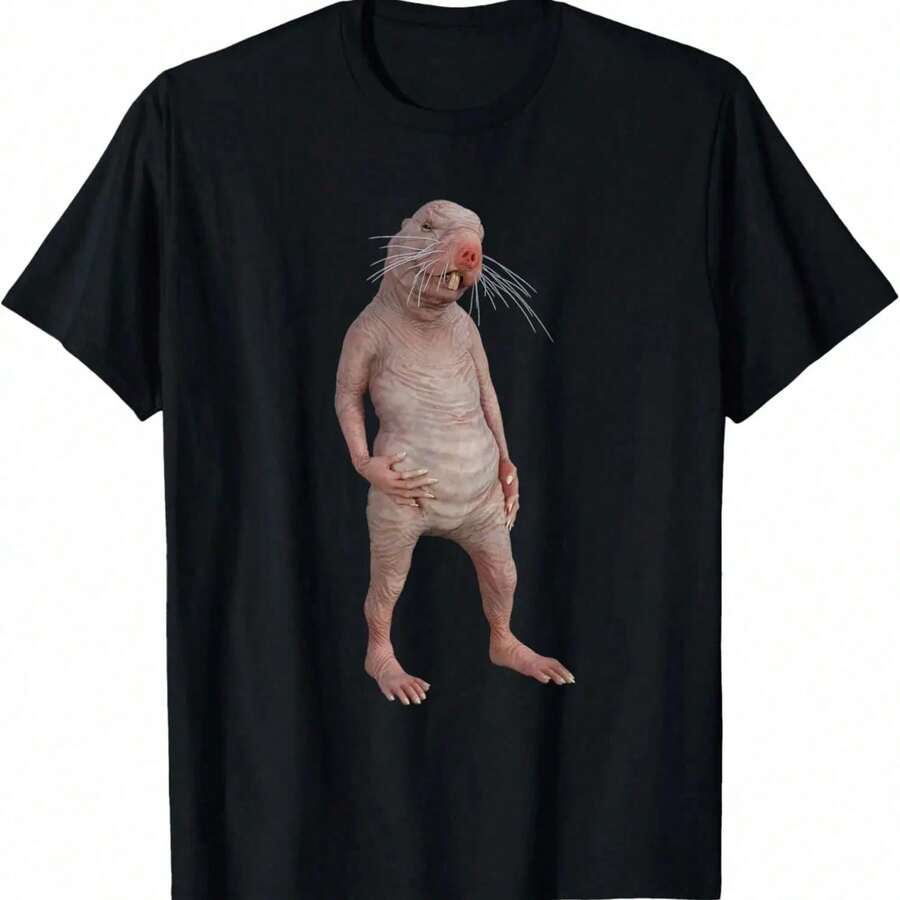 1 Piece Women's Funny Cat Meme T-Shirts, Casual Short Sleeve Tees, Streetwear Tops, Vintage Y2K Graphic Tees, 180g, 100% Cotton. - 黑色 14 - 查看 1