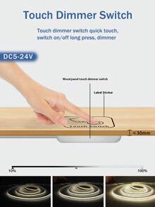 5V-24V 5A Dimmable LED Strip Light Touch Sensor Switch Controller, Hidden Installation Without Drilling - White - View 6