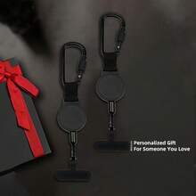 1 Set (Badge Clip + Phone Pad + Lanyard) Minimalist Versatile Black Hill ID Badge Clip, Retractable Badge Reel Clip With Lanyard For Medical Staff, Assistant Accessories Clip With Black Phone Pad, Nurse Care Phone Lanyard ID Card Holder, Cuff Lanyard Suitable For Doctors, Nurses, Assistants, Teachers, Social Workers, Interns, Office Workers, Holiday Gifts - Practical - View 9