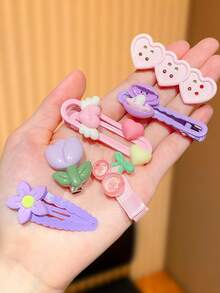 28/14pcs Multi-Color Capybara Hair Clips Suitable For All Occasions, Cute Girls Hair Clips - Multicolor - View 5
