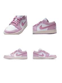 女款籃球鞋 WMNS AIR JORDAN 1 LOW 夏季新款女鞋 粉色 & 白色拼色休閒滑板鞋 DC0774-607 - DC0774-607 - 查看 6