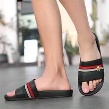Men's Slippers, Soft Bottom Anti-Slip Sandals, Fashion Casual, EVA Material Open Toe Soft Sole, Breathable Comfortable Home Slippers, Black Casual Daily Wear, Suitable For Indoor And Outdoor Walking, Essential Daily Commute Slippers - Black - View 7