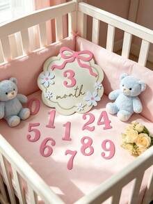 Runde Holz-Meilensteinkarten-Set für Babys, 1-12 Monate Säuglings-Wachstums-Meilenstein-Markierungen, Neugeborenen-Geburts-Erinnerungskarten, Schwangerschafts-Reise-Andenken-Anhänger, Baby-Fotografie-Requisiten, geeignet für Babyparty, Weihnachten und Neujahrs-Babygeschenke - Verschiedenfarbig - Übersicht 7