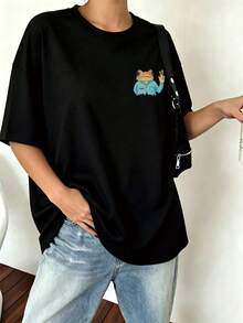 Women T-Shirts - Black - View 3