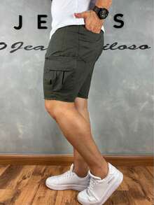 Military Green Cargo Shorts - Verde militar - Ver 5