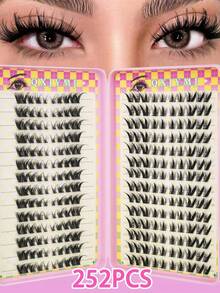 Linna New False Eyelash Set, Multiple Styles Combination, Multiple Makeup Effects, Multiple Choices, Multiple Style Options For Free Matching, Suitable For Beginners, Reusable|Suitable For Daily, Work, Party, Date, Travel, Holiday, Gift - D - View 3