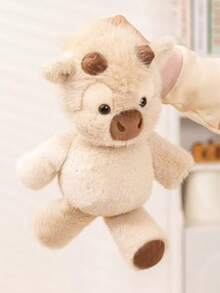 Kids Play Animal Figures - 30cm Running Cow Dark Brown - View 5