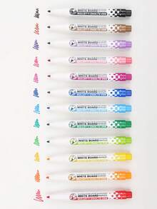 1/8/12/20pcs Colorful Whiteboard Markers With Magnetic Eraser, Easy To Erase Dry-Erase, Magnetic Attachment, 1-2mm Bullet Tip, Washable, Suitable For School Classroom, Teacher Office, Student Back To School - Whiteboard Pen - View 3