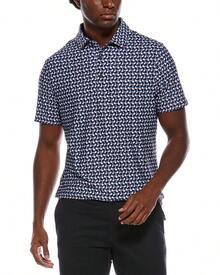 Ben Sherman Bauhaus Geo Tech Jersey Sports Fit Polo Shirt - Màu tím - Xem 2
