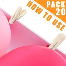 - Paquete de 20 clips de arco de globo, abrazaderas de resorte de plstico de 2.4 pulgadas, clip resistente para kit de arco de globos, decoracin de cumpleaos, manualidades, teln de fondo - Blanco (Blanco lechoso) + 20 - Ver 4