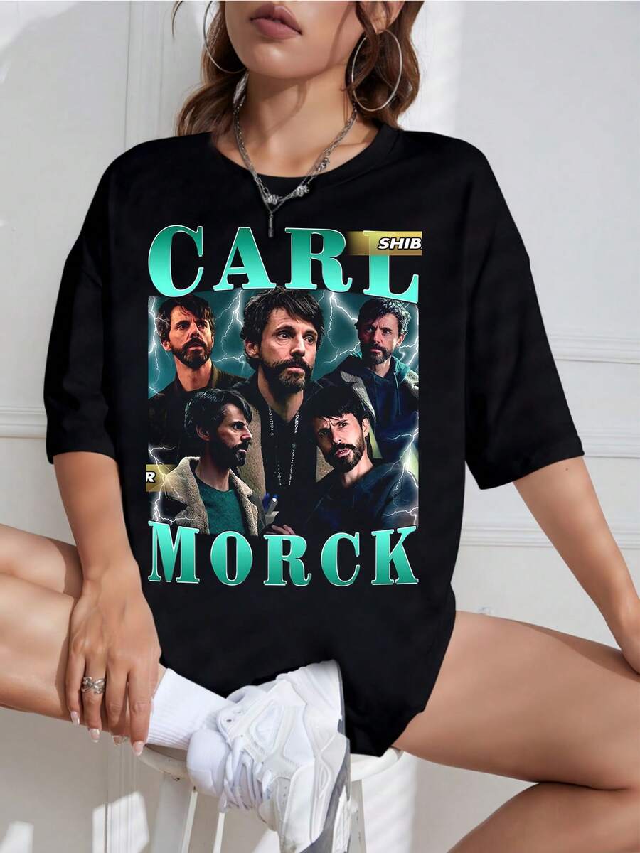 Matthew Goode As Carl Mørck, 90s Vintage Retro Rap T-Shirt, New For 2026, Carl Mørck The Killing, Unisex Plus Size T-Shirt, 90s Vintage Bootleg Style T-Shirt, Merchandise For Danish Crime Series Fans, Grunge A - 黑色 - 查看 1