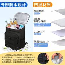 1pc Minimalist Fashion Large Capacity Outdoor Camping Picnic Insulated Cooler Backpack Hiking Backpack, Leakproof - Multicolor - View 9