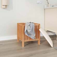 Bathroom Stool, Solid Walnut Wood, 40.5x40x52 Cm - Marrón - View 3