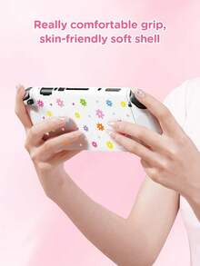 New Switch 2 (2025) Game Console Accessories, 1pc Small Heart & Daisy Flower Print Pattern Protective Case/Cover, Compatible With Switch 2/Switch NS/Switch OLED/Lite, Suitable For Switch 2nd Gen/Switch Game Console Accessories, Full Set Bundle, Storage Bag, Game Card Case, Switch Protective Case, Best Gift For Switch Players - Multicolor - View 7