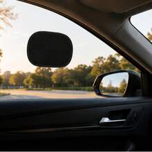 Portable Electrostatic Adsorption Car Window Sun Shade, No Residue No Glue UV Protection Side Window Sunshade Cover, Universal Auto Sun Block Curtain - Black - View 3