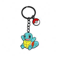 1/5pcs Pokemon Keychain, Pikachu Bulbasaur Squirtle Psyduck Cartoon Pendant Key, Anime Pocket Monster Key Ring Fan Gift - Multicolor - View 13