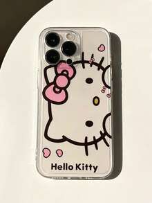 SANRIO 2pcs HelloKT Cat Magic Cube Precision Hole Anti-Drop Apple Phone Case - Clear - View 4