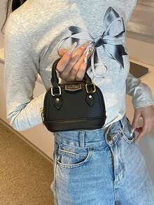 Túi xách Mini Shell thời trang dễ thương, Túi đeo vai, Túi cầm tay, Thích hợp để mang vào buổi tối, Phù hợp cho mọi dịp - A - Xem 5