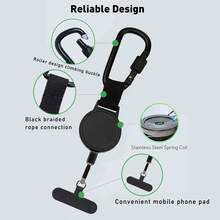 1 Set (Badge Clip + Phone Pad + Lanyard) Minimalist Versatile Black Hill ID Badge Clip, Retractable Badge Reel Clip With Lanyard For Medical Staff, Assistant Accessories Clip With Black Phone Pad, Nurse Care Phone Lanyard ID Card Holder, Cuff Lanyard Suitable For Doctors, Nurses, Assistants, Teachers, Social Workers, Interns, Office Workers, Holiday Gifts - Practical - View 5