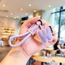 26 Letter Options Keychain - Letter Accessories Designed For English Names, Backpack Charm Accessories, Student Decoration, Portable Cute PU Leather Keychain, Suitable As Valentine's Day Gift Or Unisex Keychain Accessory - Letter - View 34