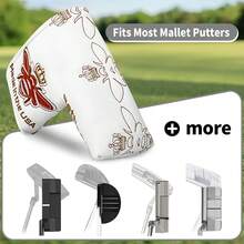 1pc Golf Putter Cover, Fashionable Golf Club Headcover, Crown Bee Design, Suitable For Men And Women Outdoor Enthusiasts, Easy To Use Durable Material, Worth Owning Golf Club Protection Cover - Multicolor - View 6